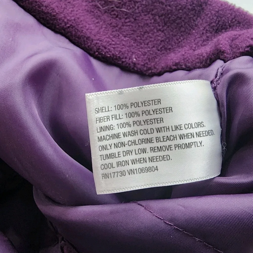 CHEROKEE 12M TODDLER BIBS SNOW PANTS PURPLE ADJUSTABLE WAIST